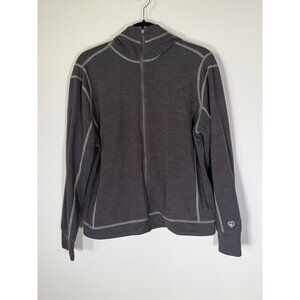 KUHL gray contast white stitching zip-up jacket hooded XL gorpcore hiking